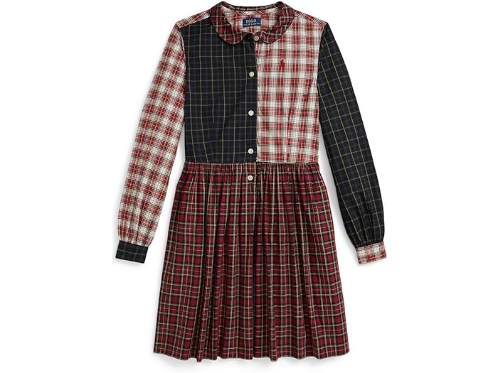 (取寄) ラルフローレン キッズ ガールズ プレイド コットン ポプリン シャツドレス (ビッグ キッド) Polo Ralph Lauren Kids girls Plaid Cotton Poplin Shirtdress (Big Kid) Multi