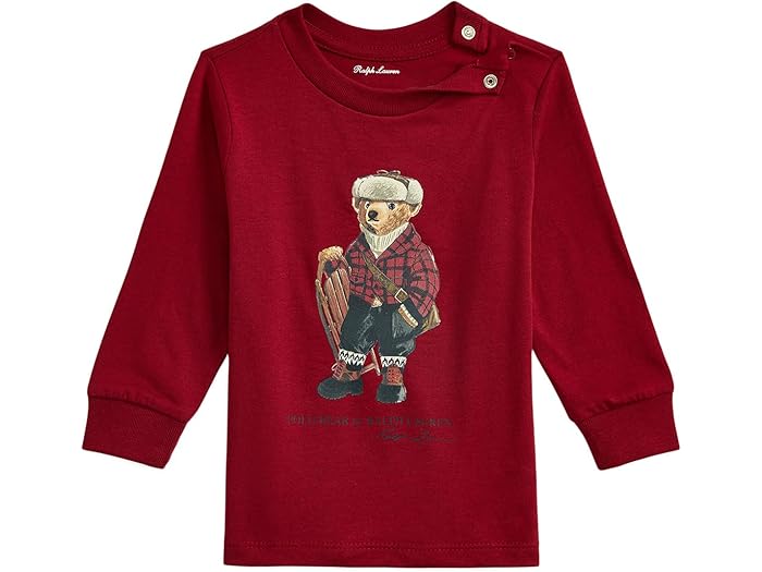 (取寄) ラルフローレン キッズ ボーイズ ポロ ベアー コットン ロング スリーブ ティー (インファント) Polo Ralph Lauren Kids boys Polo Bear Cotton Long Sleeve Tee (Infant) Hol25 Bear Holiday Red 8,806円