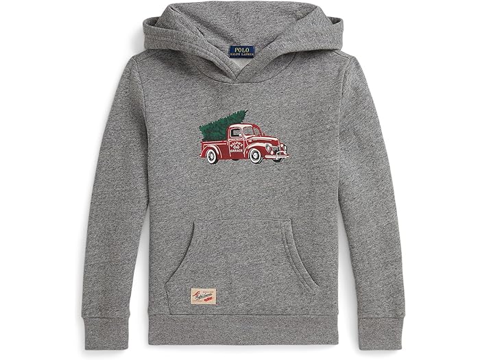 (取寄) ラルフローレン キッズ ボーイズ フリース ブーディ (トドラー/リトル キッド) Polo Ralph Lauren Kids boys Truck-Print Fleece Hoodie (Toddler/Little Kid) Collegiate Heather