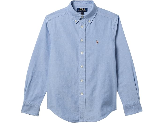 (取寄) ラルフローレン キッズ ボーイズ コットン オックスフォード スポーツ シャツ (ビッグ キッズ) Polo Ralph Lauren Kids boys Cotton Oxford Sport Shirt (Big Kids) Light Blue