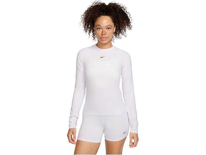 (取寄) ナイキ レディース プロ ドライ-フィット ロング スリーブ トップ Nike women Pro Dri-FIT Long Sleeve Top White/Black