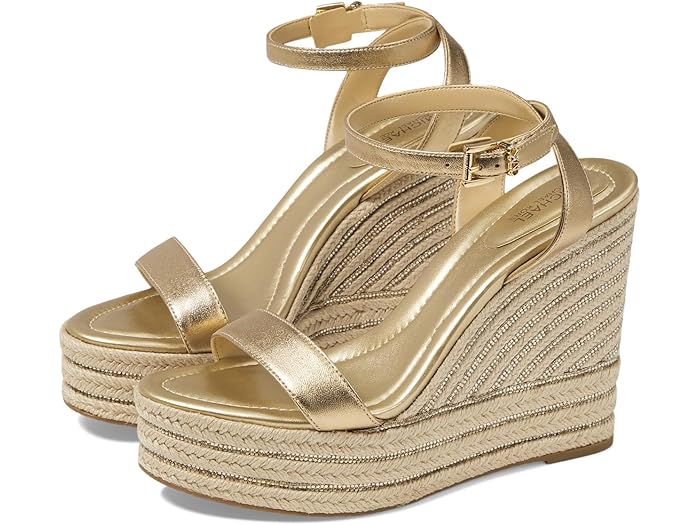(取寄) マイケルコース レディース レイトン ウェッジ MICHAEL Michael Kors women Leighton Wedge Pale Gold