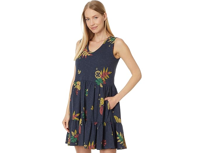 (取寄) トードアンドコー レディース マーリー ティアード スリーブレス ドレス Toad&Co women Marley Tiered Sleeveless Dress True Navy LG Floral Print