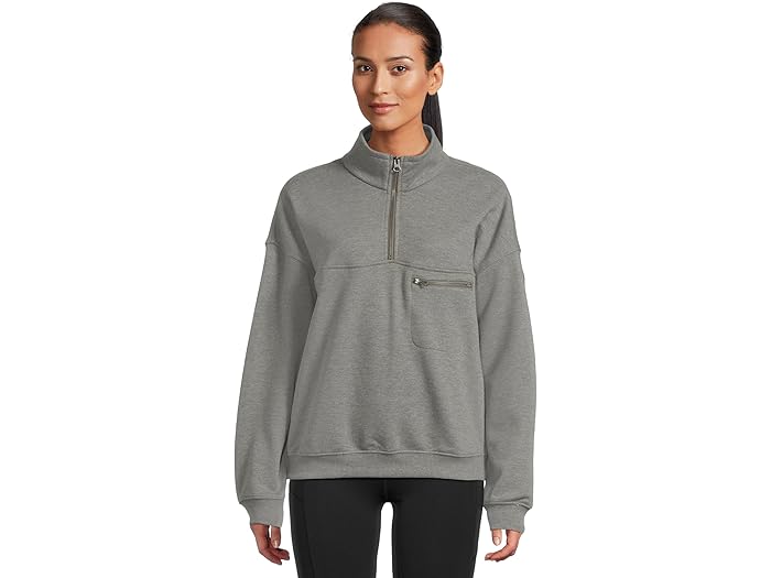 (取寄) コロンビア レディース ハーフ ジップ Columbia women Bugasweat Half Zip City Grey Heather