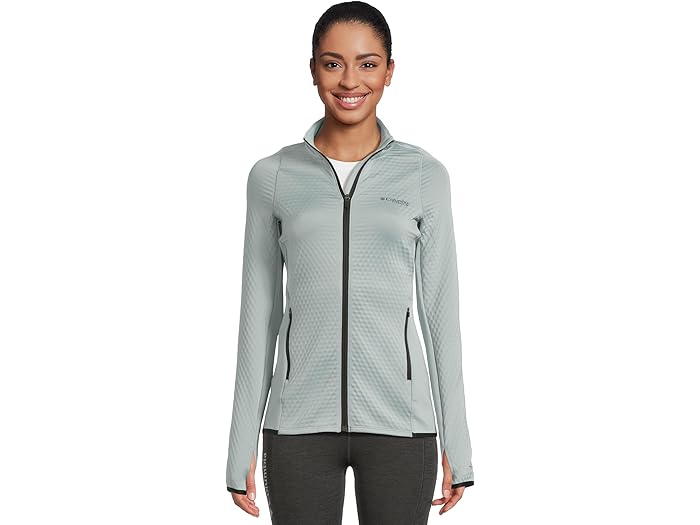 (取寄) コロンビア レディース クリスタル リーフ オムニヒート ヘリックス フル ジップ Columbia women Crystal Leaf Omni-Heat Helix Full Zip Crushed Blue