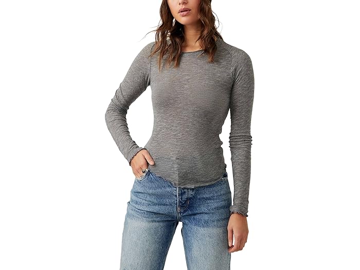 (取寄) フリーピープル レディース ビーウィッチ マイ ベイビー ロング スリーブ Free People women Be My Baby Long Sleeve Heather Grey