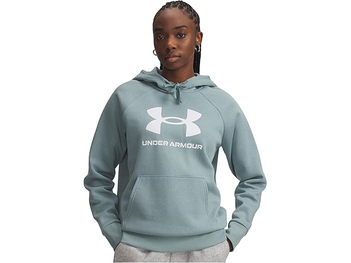 (取寄) アンダーアーマー レディース ライバル フリース ビッグ ロゴ ブーディ Under Armour women Rival Fleece Big Logo Hoodie Serpentine/White 13,313円