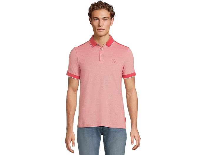 (取寄) アルマーニエクスチェンジ メンズ コットン ピケ ポロ ウィズ サークル ロゴ Armani Exchange men Cotton Pique Polo With Circle Logo Cardinal