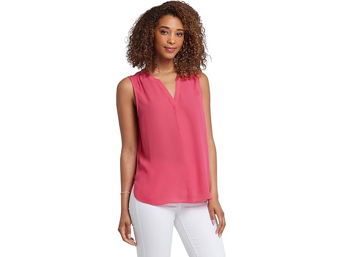 (取寄) エヌワイディージェイ レディース スリーブレス ピンタック プリーツ バック NYDJ women Sleeveless Pintuck Pleat Back Watermelon