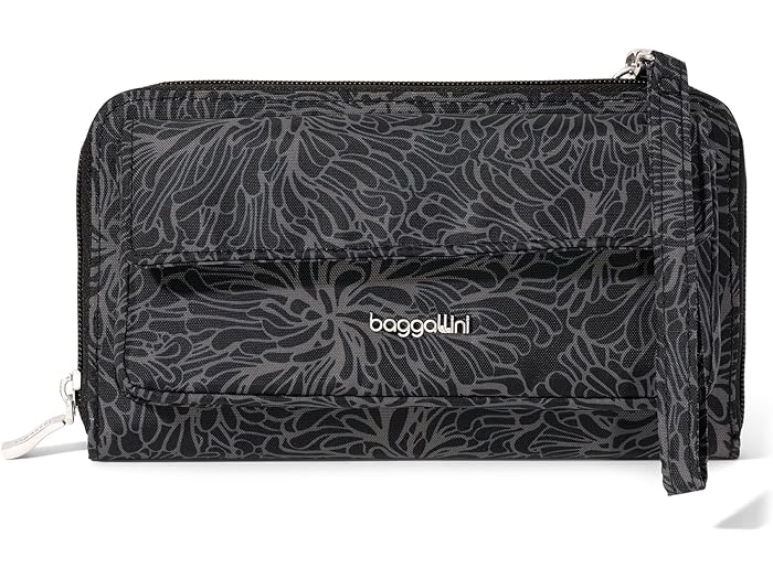(取寄) バッガリーニ レディース Rfid フォン ウォレット クロスボディ Baggallini women Rfid Phone Wallet Crossbody Midnight Blossom Print