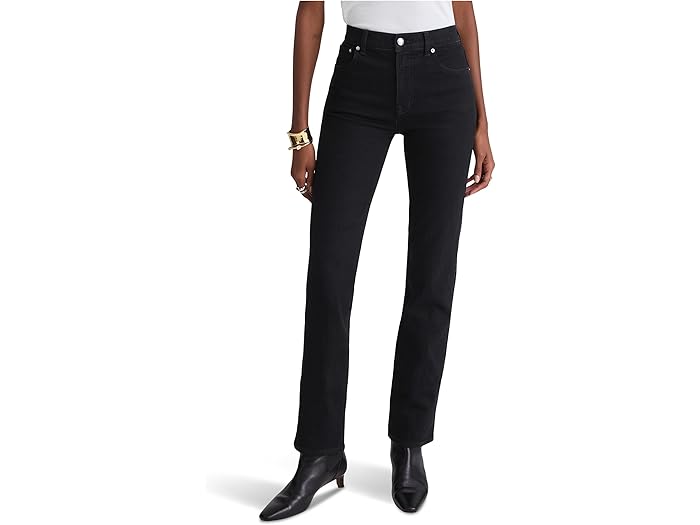 (取寄) メイドウェル レディース ロングライン ストレート ジーン イン ブラック フロスト Madewell women Longline Straight Jean In Black Frost Black Frost