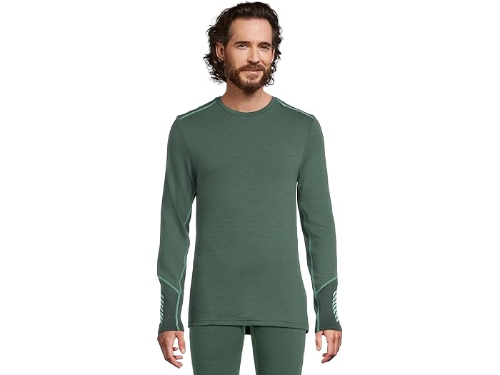 (取寄) ヘリーハンセン メンズ リファ メリノ ミッドウエイト クルー Helly Hansen men Lifa Merino Midweight Crew Green