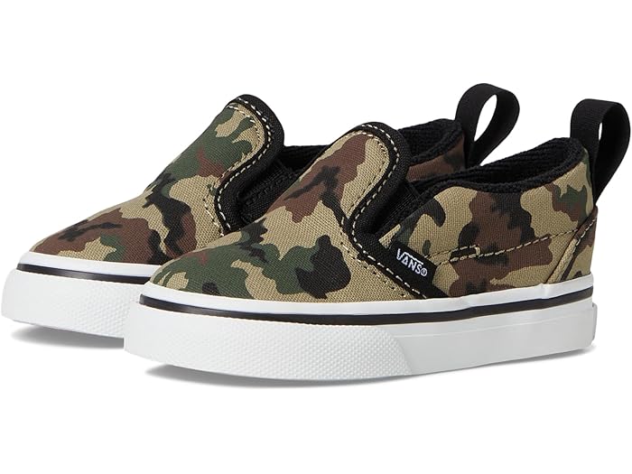 (取寄) バンズ キッズ キッズ スリッポン V (インファント/トドラー) Vans Kids kids Slip-On V (Infant/Toddler) Camo Black/Green
