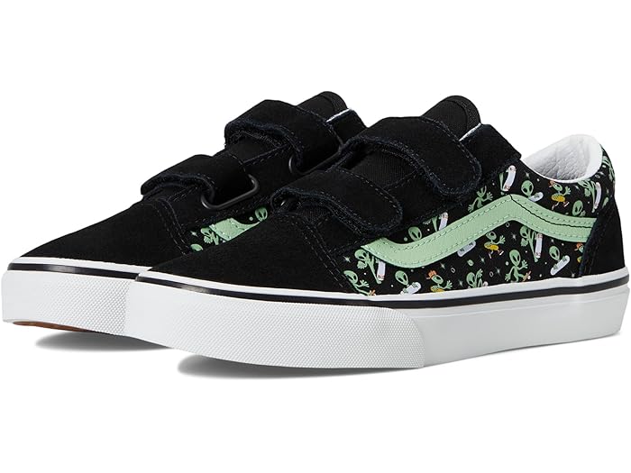 (取寄) バンズ キッズ キッズ オールド スクール V (リトル キッド) Vans Kids kids Old Skool V (Little Kid) Glow Cosmic Cruisers Black/Green