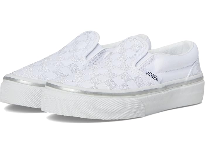 (取寄) バンズ キッズ キッズ クラシック スリッポン (リトル キッド) Vans Kids kids Classic Slip-On (Little Kid) Metallic Checkerboard Silver/True White 10,427円