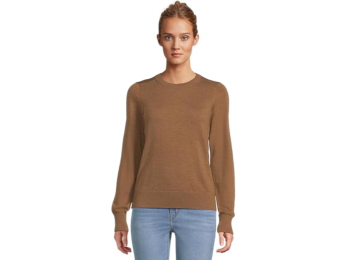 (取寄) エルエルビーン レディース エッセンシャル メリノ ウール クルーネック セーター L.L.Bean women Essential Merino Wool Crewneck Sweater Toasted Coconut Heather