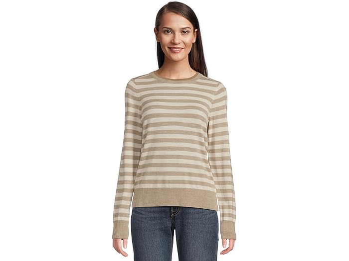 (取寄) エルエルビーン レディース エッセンシャル メリノ ウール クルーネック セーター L.L.Bean women Essential Merino Wool Crewneck Sweater Oatmeal Heather