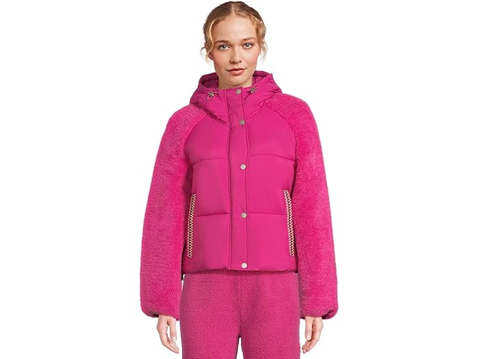 (取寄) アグ レディース パファー ジャケット UGG women Mykah Uggbraid Puffer Jacket Chroma Pink