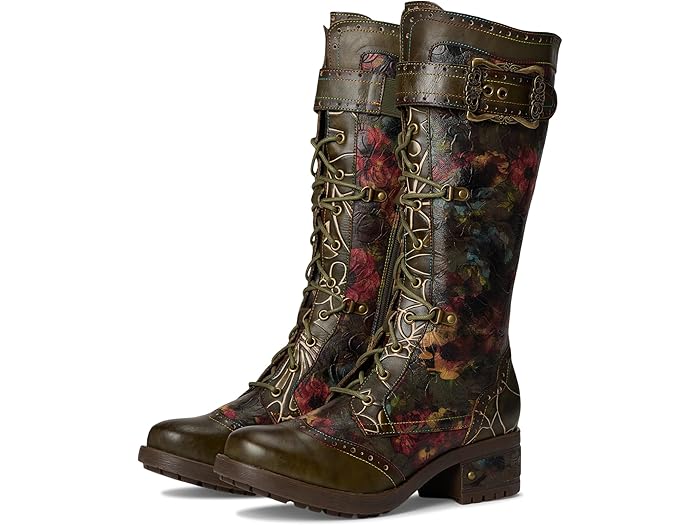(取寄) ラルティストバイスプリングステップ レディース L'Artiste by Spring Step women Kisha-fall Olive Multi