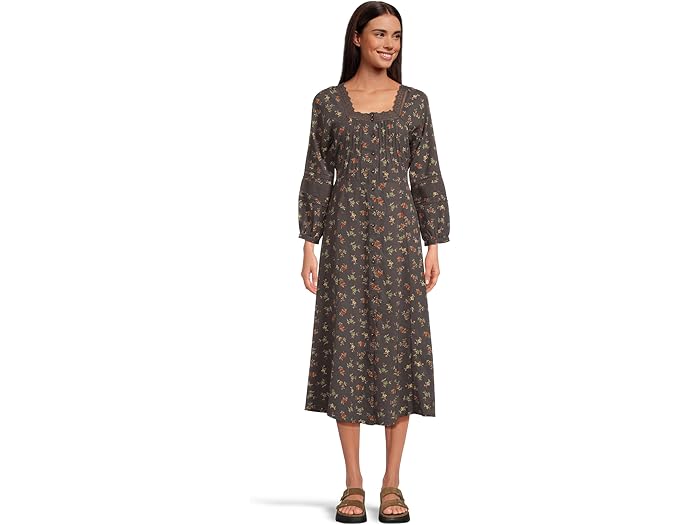 (取寄) トードアンドコー レディース マンザナ スクエア ネック ロング スリーブ ドレス Toad&Co women Manzana Square Neck Long Sleeve Dress Soot Graphic Print 30,108円