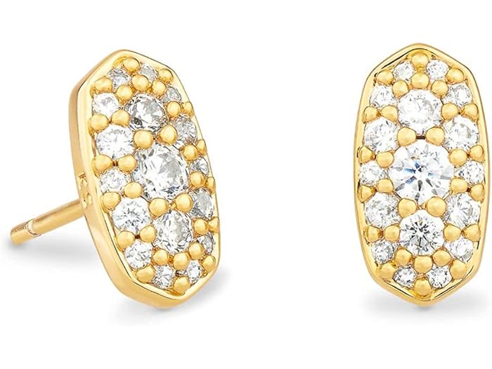 (取寄) ケンドラスコット レディース グレイソン クリスタル スタッズ イヤリング Kendra Scott women Grayson Crystal Stud Earring Gold/White Crystal