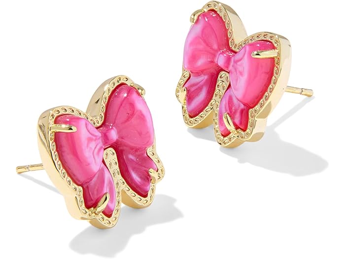 (取寄) ケンドラスコット レディース ヘイリー ボウ スタッズ イヤリングス Kendra Scott women Haley Bow Stud Earrings Gold Rose Violet Mother Of Pearl