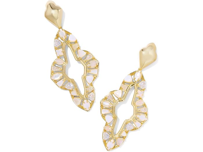 (取寄) ケンドラスコット レディース アビー クリスタル ステイトメント イヤリングス Kendra Scott women Abbie Crystal Statement Earrings Gold Neutral Mix