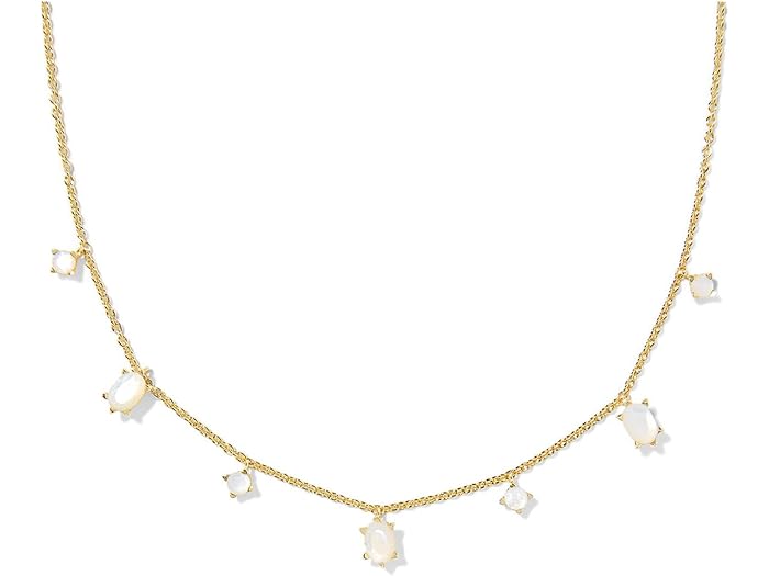(取寄) ケンドラスコット レディース ケイリン デリケート ストランド ネックレス Kendra Scott women Cailin Delicate Strand Necklace Gold Ivory Mother Of Pearl
