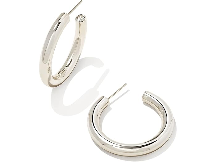 (取寄) ケンドラスコット レディース コレット フープ イヤリングス Kendra Scott women Colette Hoop Earrings Rhodium Metal