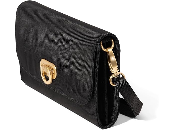 (取寄) バッガリーニ レディース コースタル フリップ ロック Rfid フォン ウォレット クロスボディ Baggallini women Coastal Flip Lock Rfid Phone Wallet Crossbody Black W/ Gold Hardware