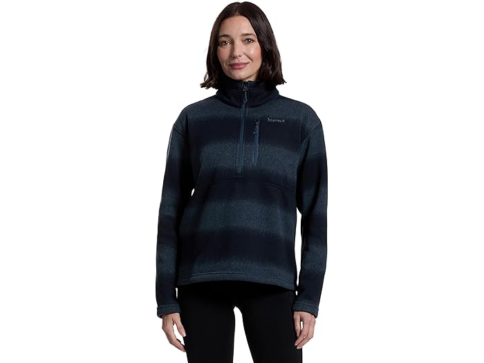 (取寄) マーモット レディース ヘビーウェイト ドロップ ライン プリンテッド 1/2 ジップ Marmot women Heavyweight Drop Line Printed 1/2 Zip Thunderhead Ombre