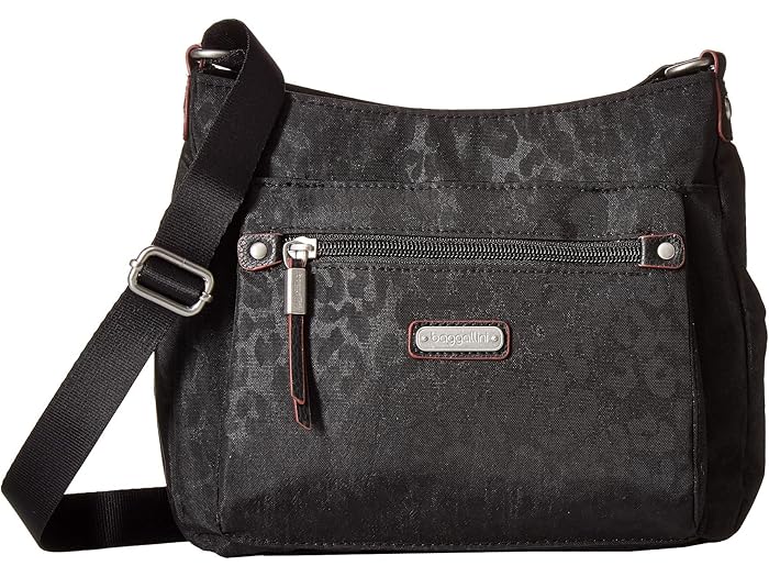 (取寄) バッガリーニ レディース ニュー クラシック アップタウン バッグ ウィズ Rfid フォン リスレット Baggallini women New Classic Uptown Bagg with RFID Phone Wristlet Black Cheetah