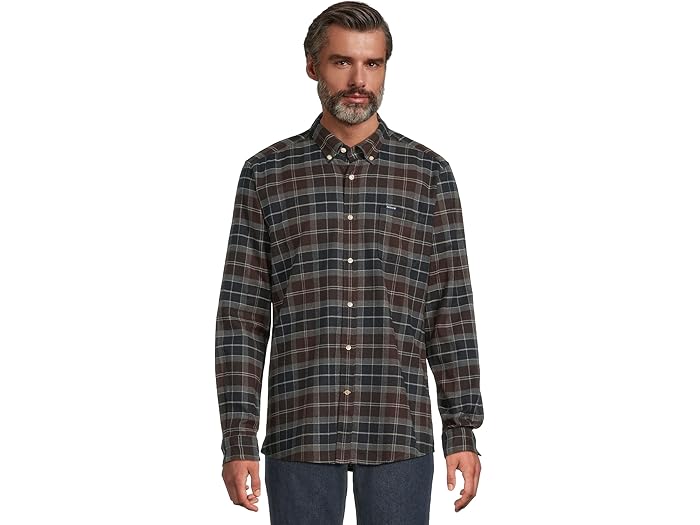 (取寄) バブアー メンズ テーラード タータン シャツ Barbour men Kyeloch Tailored Tartan Shirt Midnight Oak Tartan 23,587円