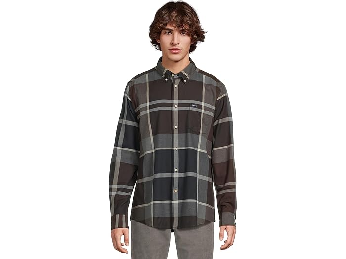 (取寄) バブアー メンズ ダヌーン テーラード シャツ Barbour men Dunoon Taillored Shirt Midnight Oak Tartan
