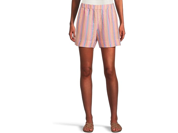(取寄) ファリティ レディース ラグナ リネン ベイビュー ショーツ Faherty women Laguna Linen Bayview Shorts Cabana Multi Stripe