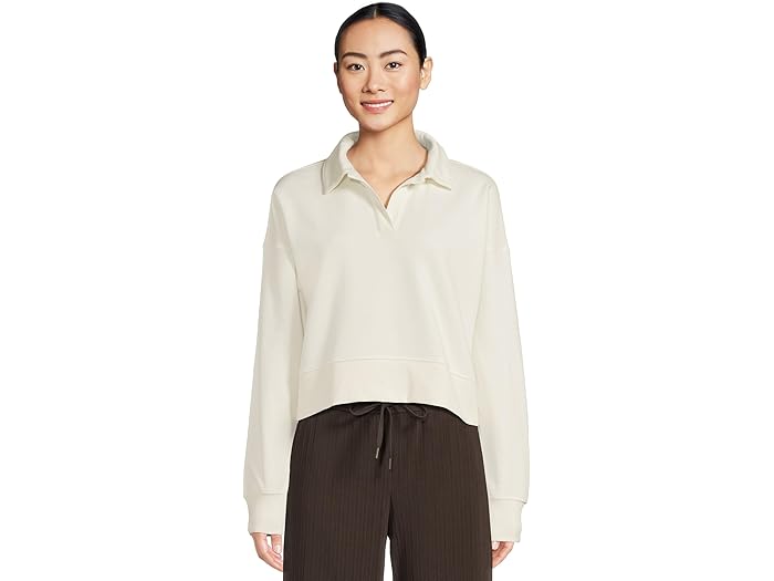 (取寄) ビヨンドヨガ レディース カラード スウェットシャツ Beyond Yoga women Luxefleece Collared Sweatshirt Fresh Snow