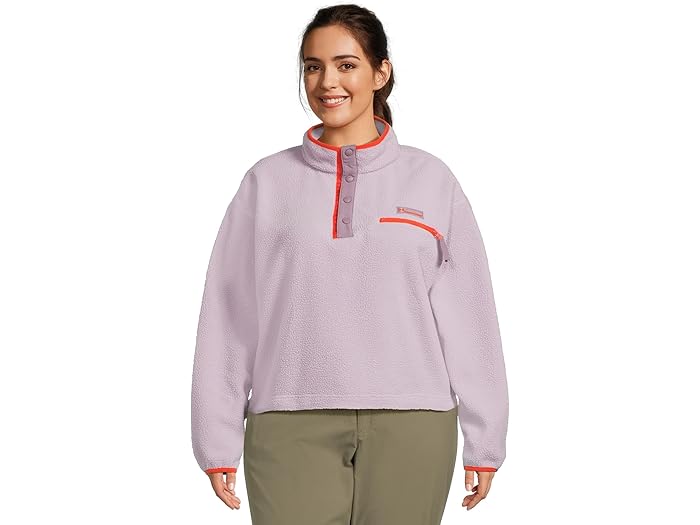 (取寄) コロンビア レディース ヘルヴェティア リ クロップド ハーフ スナップ フリース Columbia women Helvetia II Cropped Half Snap Fleece Lavender Pearl/Shale Purple/Zing