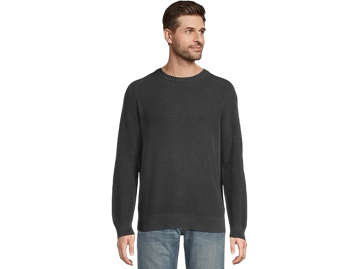(取寄) エルエルビーン メンズ テクスチャー ウォッシュド コットン セーターズ クルーネック L.L.Bean men Textured Washed Cotton Sweaters Crewneck Faded Black