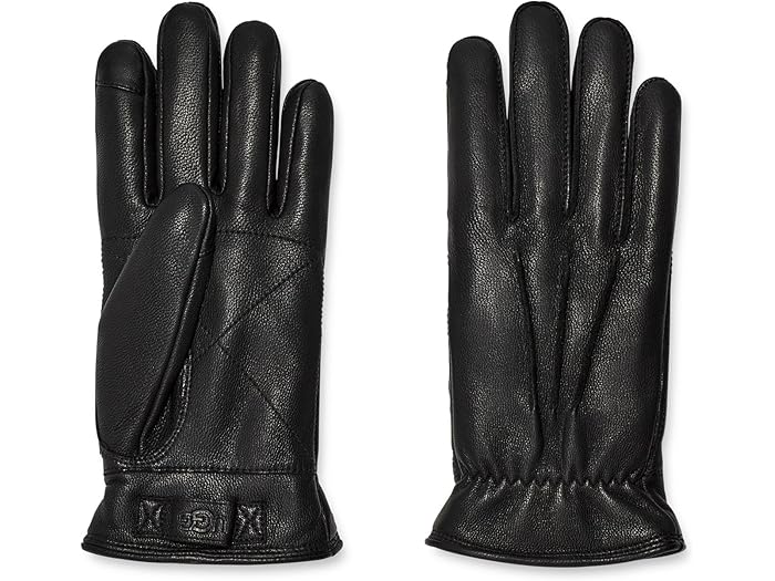 (取寄) アグ メンズ 3 ポイント レザー グローブ UGG men 3 Point Leather Gloves Black