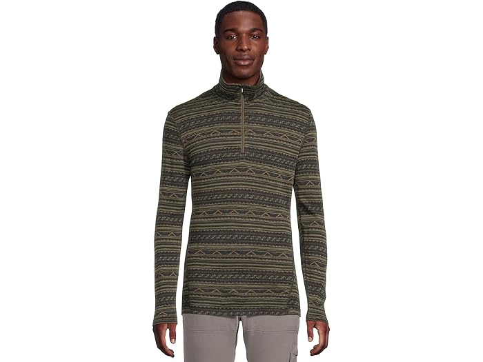(取寄) スマートウール メンズ クラシック サーマル メリノ ベース レイヤー 1/4 ジップ Smartwool men Classic Thermal Merino Base Layer 1/4 Zip Winter Moss Summit Soul