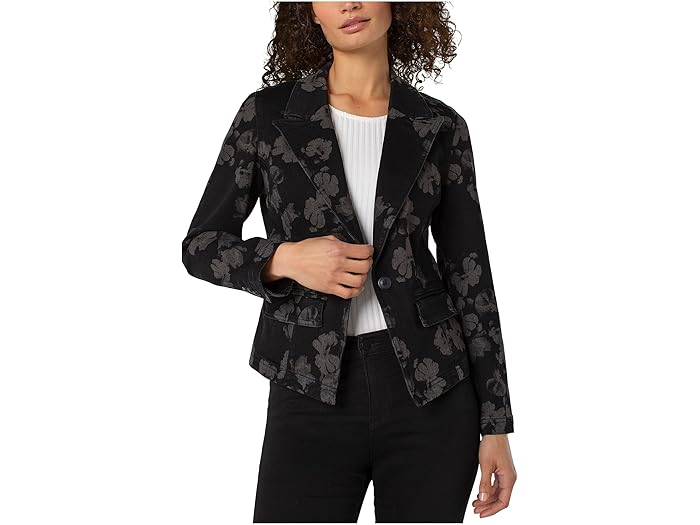 (取寄) リバプールロサンゼルス レディース ノッチ カラー ワン ボタン ブレーザー Liverpool Los Angeles women Notch Collar One Button Blazer All Over Floral
