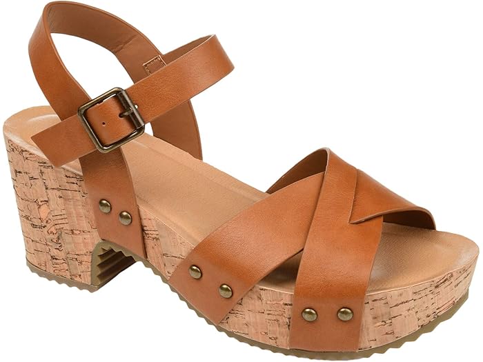 (取寄) ジュルネ コレクション レディース コンフォート フォーム ヴァレンティーナ サンダル Journee Collection women Comfort Foam Valentina Sandals Tan