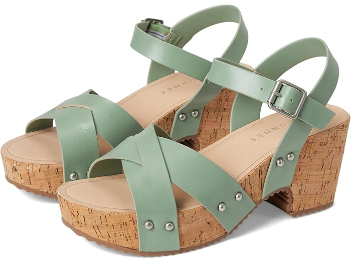 (取寄) ジュルネ コレクション レディース コンフォート フォーム ヴァレンティーナ サンダル Journee Collection women Comfort Foam Valentina Sandals Green