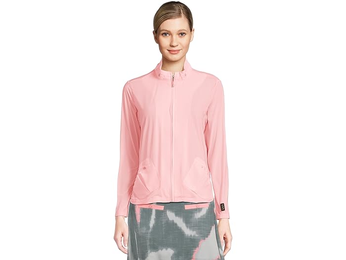 (取寄) ジェイミー サドック レディース サンセンス 35 Spf ライトウェイト フル ジップ ジャケット Jamie Sadock women Sunsense 35 SPF Lightweight Full Zip Jacket Azalea Pink