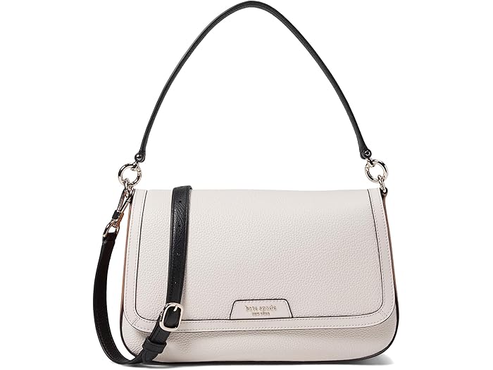 (取寄) ケイトスペード レディース ハドソン カラーブロック ペブルド レザー フラップ ショルダー バッグ Kate Spade New York women Hudson Colorblocked Pebbled Leather Flap Shoulder Bag Parchment Multi