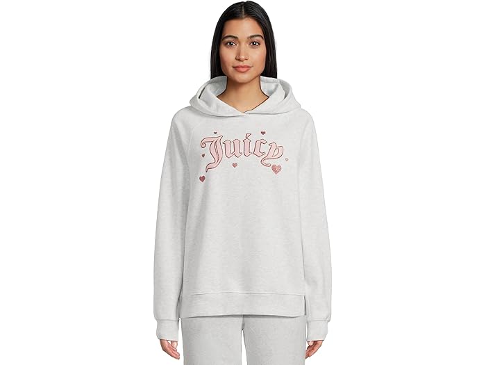 (取寄) ジューシークチュール レディース ラグラン スリーブ オーバーサイズ フィット ブーディ Juicy Couture women Raglan Sleeve Oversized Fit Hoodie Lite Grey Heather