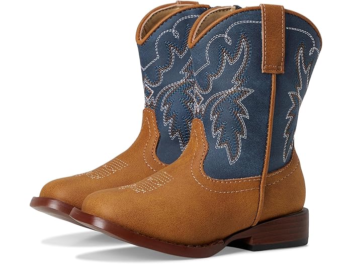 (取寄) ローパー キッズ ボーイズ ヘリテージ (トドラー) Roper Kids boys Heritage (Toddler) Tan Vamp With Navy Faux Leather Shaft