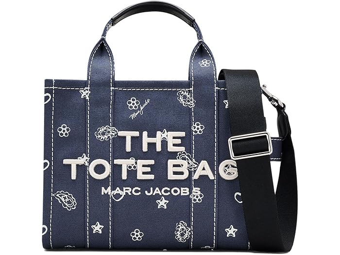 (取寄) マークジェイコブス レディース ザ バンダナ キャンバス スモール トート バッグ Marc Jacobs women The Bandana Canvas Small Tote Bag Navy Multi