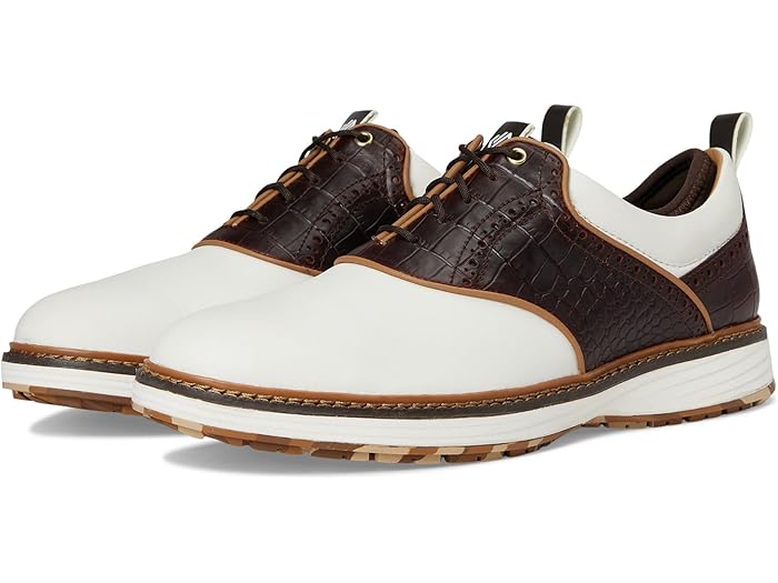 (取寄) ジョンストン&マーフィー メンズ アップトン ラグゼ ハイブリット Johnston & Murphy men Upton GL4 Luxe Hybrid White/Brown Croc Embossed Waterproof Full Grain
