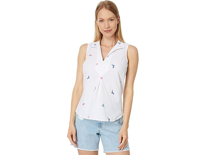 (取寄) トミーバハマ レディース シーサイド パーティー スリーブレス トップ Tommy Bahama women Seaside Party Sleeveless Top White